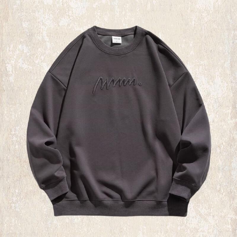 

Jie Lei Nuo Men s American Retro Heavyweight Long-Staple Cotton Sweatshirt 2XL (160-180 jin)