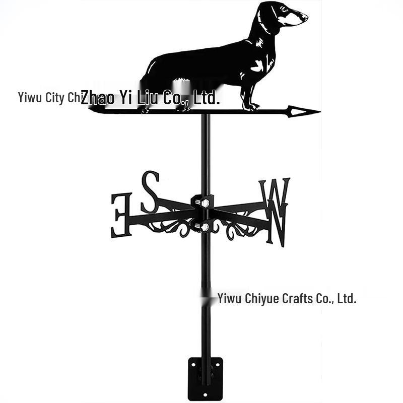 Weather Vane Ornament: Outdoor Wrought Iron Spray-Painted Roof Decoration Metal Craft