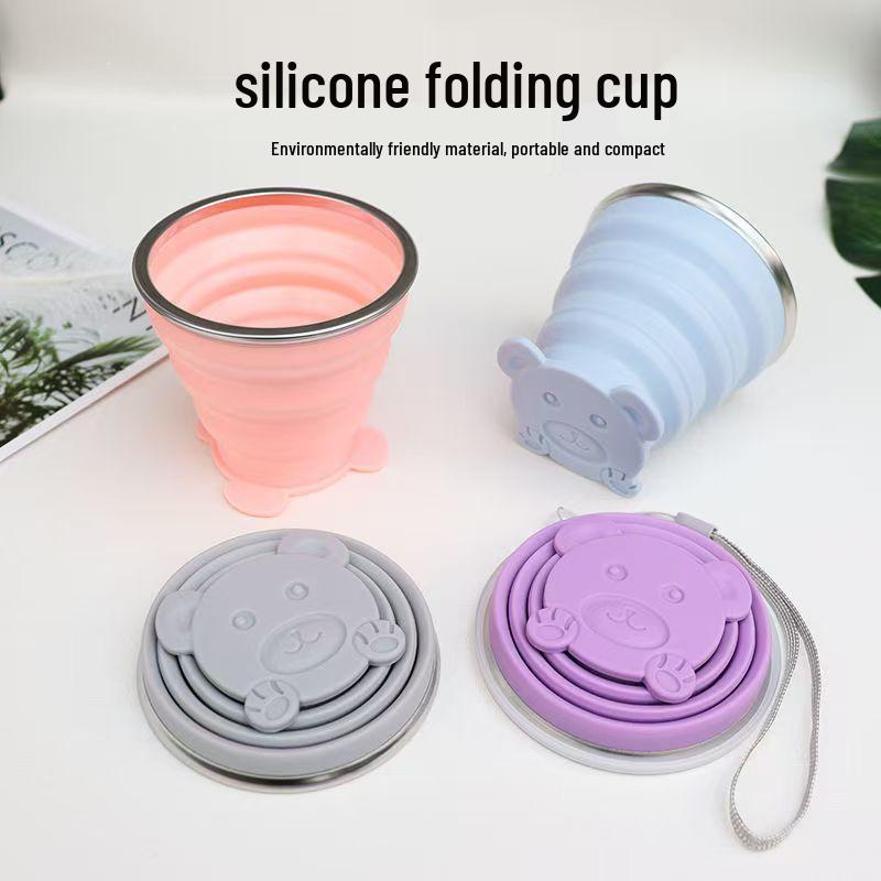 Food-Grade Silicone Foldable Travel Cup - Portable Telescopic Gadget for Outdoor Use