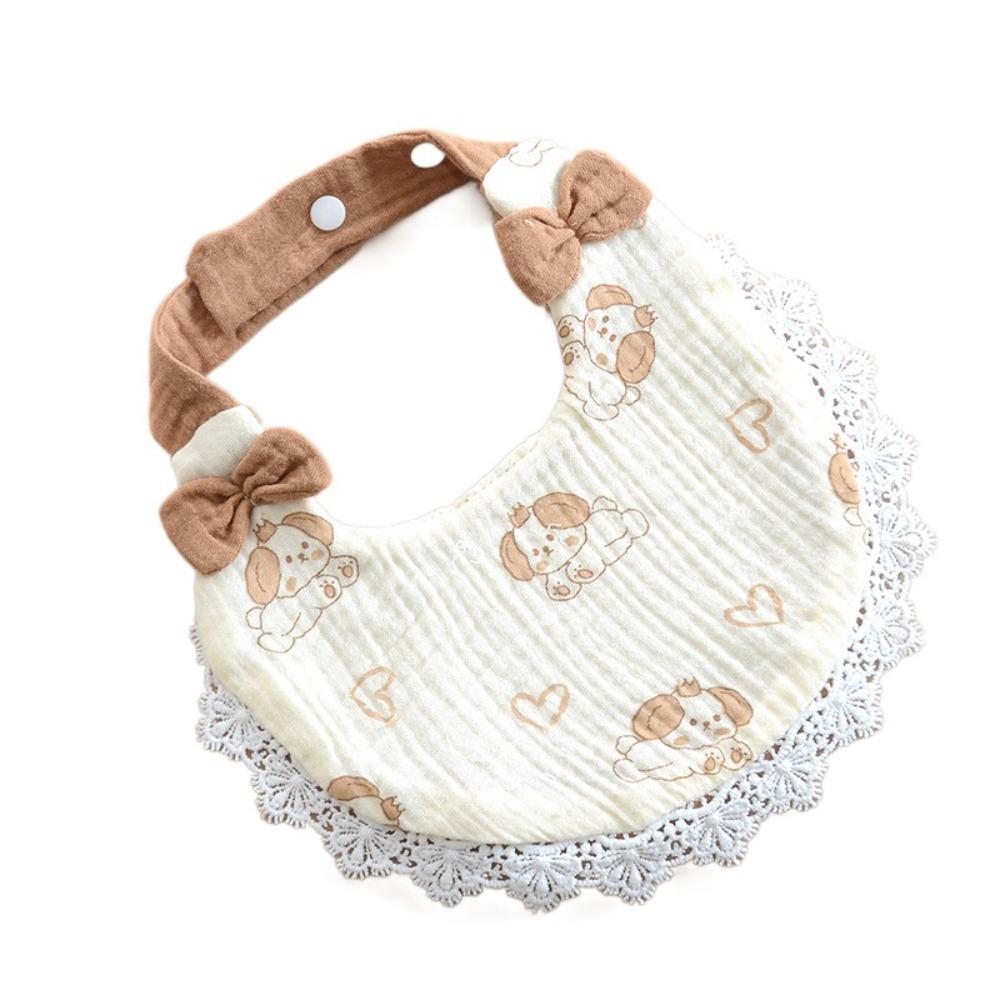 Soft Gauze Cotton Drool Towel Breathable Lace Bow Burp Cloth Baby Feeding  Bib  Nursing Essentials
