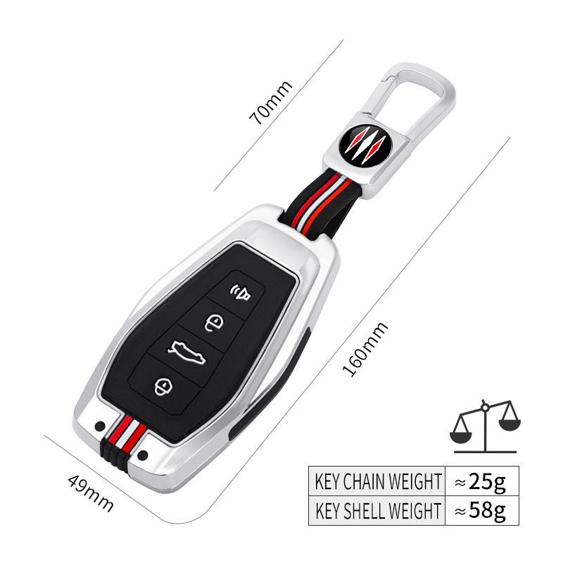 Interior Mouldings 4 Buttons Metal + Silicone Car Key Case Cover Shell  for Renault  Grand Koleos Geely Coolray X6 Emgrand 2024