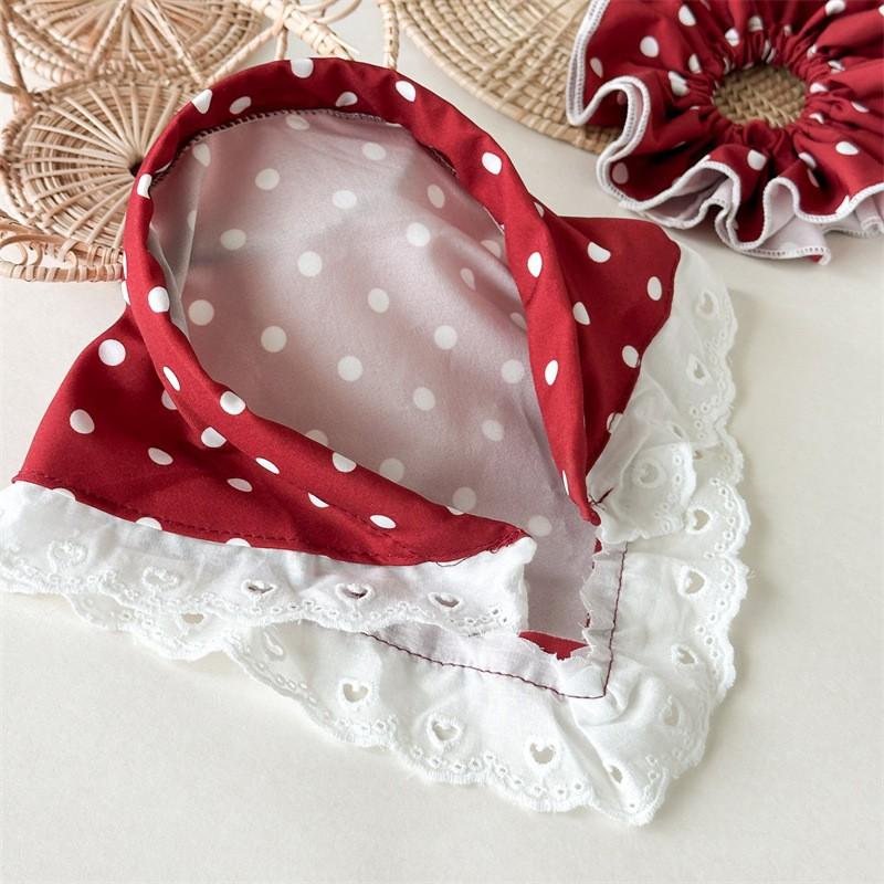 Scarf Headband French Retro Plaid Sweet And Cute Headscarf