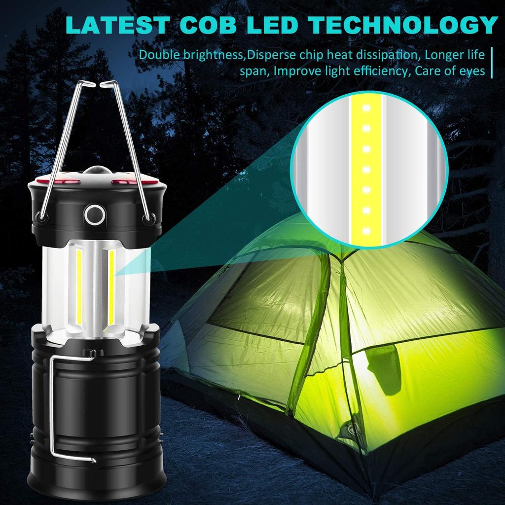 Camping Lantern Rechargeable Led Lanterns Hurricane Light With Flashlight and Magnet Base for Camping Hiking Emergency Outages