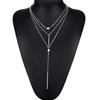 Creative Gifts New Exquisite Round Dot Hanging Rod Multi-layer Clavicle Chain Alloy Clavicular Bones Pendant Necklace Accessory