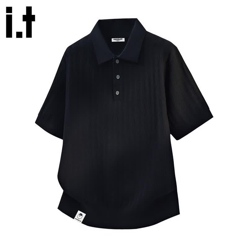 CHOCOOLATEit Men s Knit Short-Sleeve Polo Shirt M