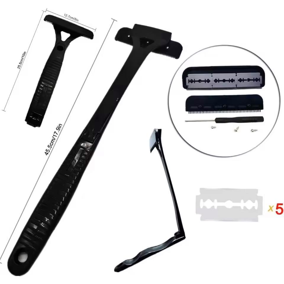 New Men Back Shaver Hair Body Shaver Safety Long Handle Foldable Trimmer Body Leg Long Handle Removal Shaving Razor Tool