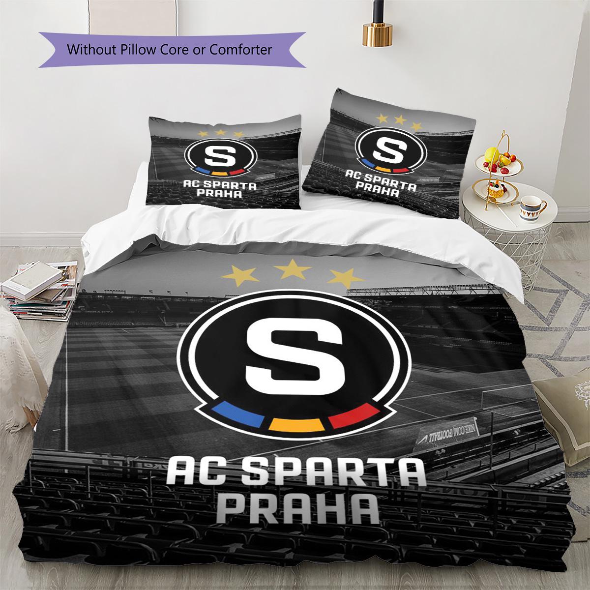 

spartaprague Pattern Bedding Quilt Set Quilt Cover Pillowcase Home Decoration Birthday Gift (1 * duvet cover + 2 * pillowcase, without core) 135x200cm