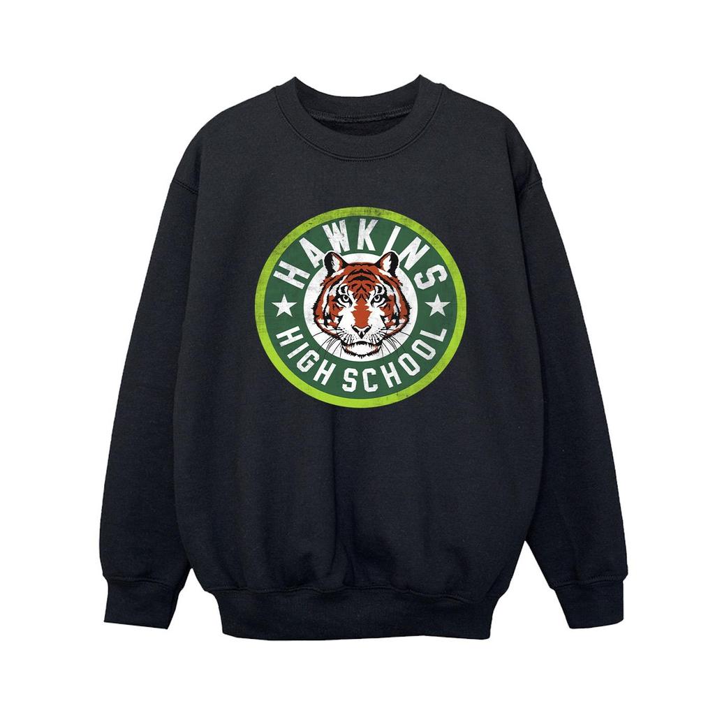 Netflix Boys Stranger Things Hawkins Tiger Circle Sweatshirt