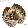 Weihnachts-Tischsets in Sets von 2, 4, 6 oder 8, mit festlichen Winterfeiertagsmotiven, perfekt für stilvolle Küchen-Deko und den modernen täglichen Gebrauch