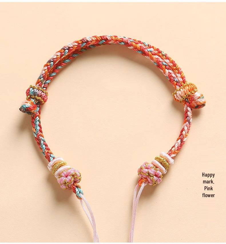 Achtsträngige handgeflochtene Kordel mit Panchang-Knoten für Damen-DIY-Schmuck - Goldener, Bernstein- oder Jadepfad.