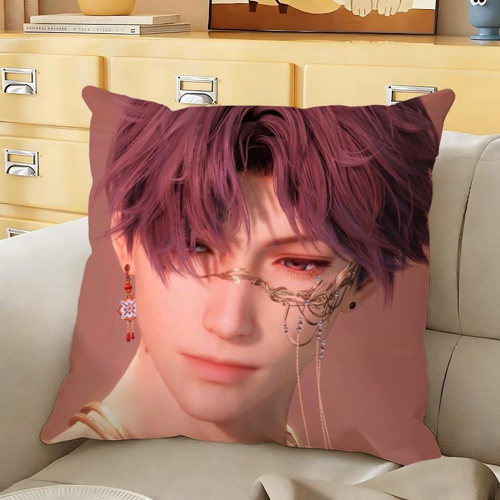 RRafayel Love DDeepspace Cushion Cover Soft Durable Reversible Pillow Cover Home Car MultiScene Daily Comfort Pillowcase