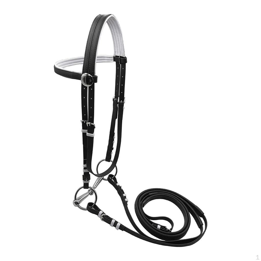 Ogłowie dla konia z wodzami, kantar, uniwersalny stalowy wędzidłowy, lina jeździecka do klubu