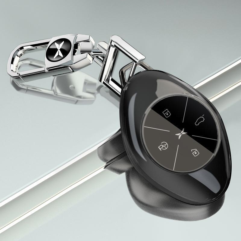 Xiaopeng Car Key Case: Fully Wrapped Transparent Shell for G6, P7i, G3i, G9, P5 - Interior Decoration and Modification.