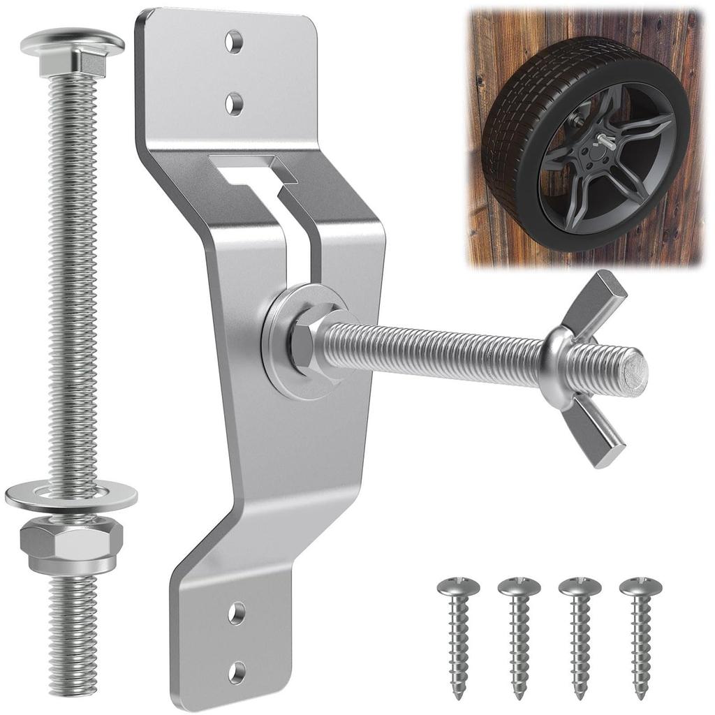 Wall-Mounted Spare Tire Carrier - Wall Mount Bracket Holder Car Wheel Tire Carrier Holder