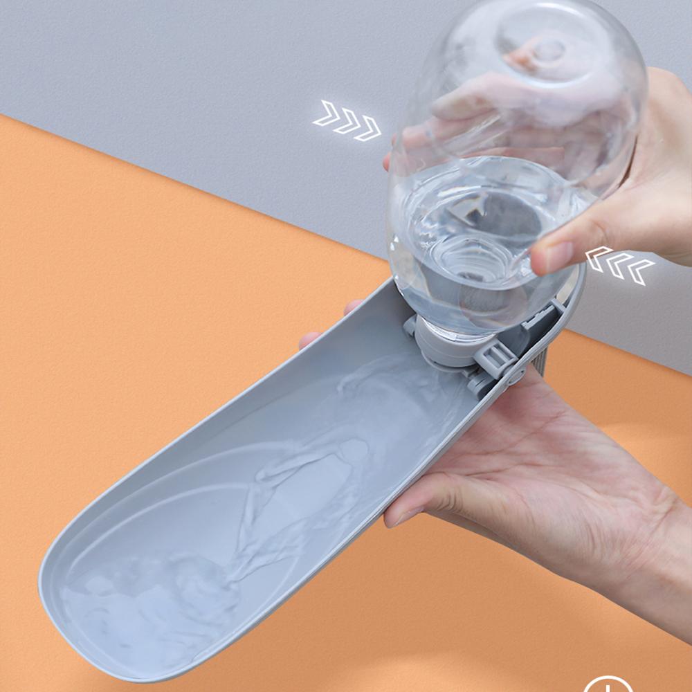 Bouteille D'eau Portable Pour Chien 2 En 1 - 550 Ml Eau + 100 G Nourriture, Filtre Charbon, Anti-fuite - 9
