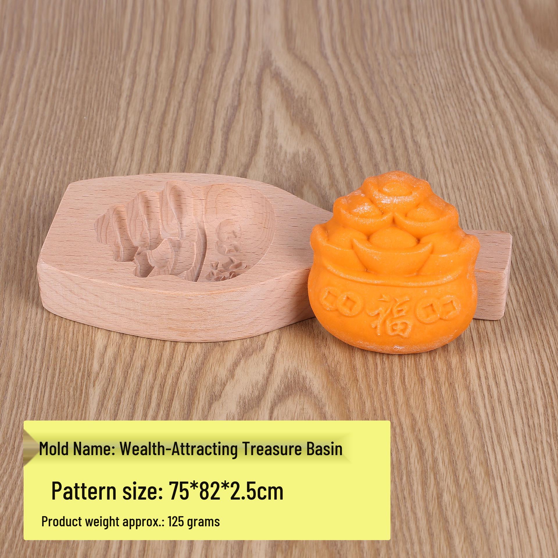 Cantonese Style Wooden Mooncake & Steamed Bun Mold - Deepened & Thickened for Pumpkin, Red Bean Paste Baozi