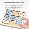 XO Wooden Chess and Tic-Tac-Toe Set: Double Player, Parent-Child Educational Toy for Kindergarten.