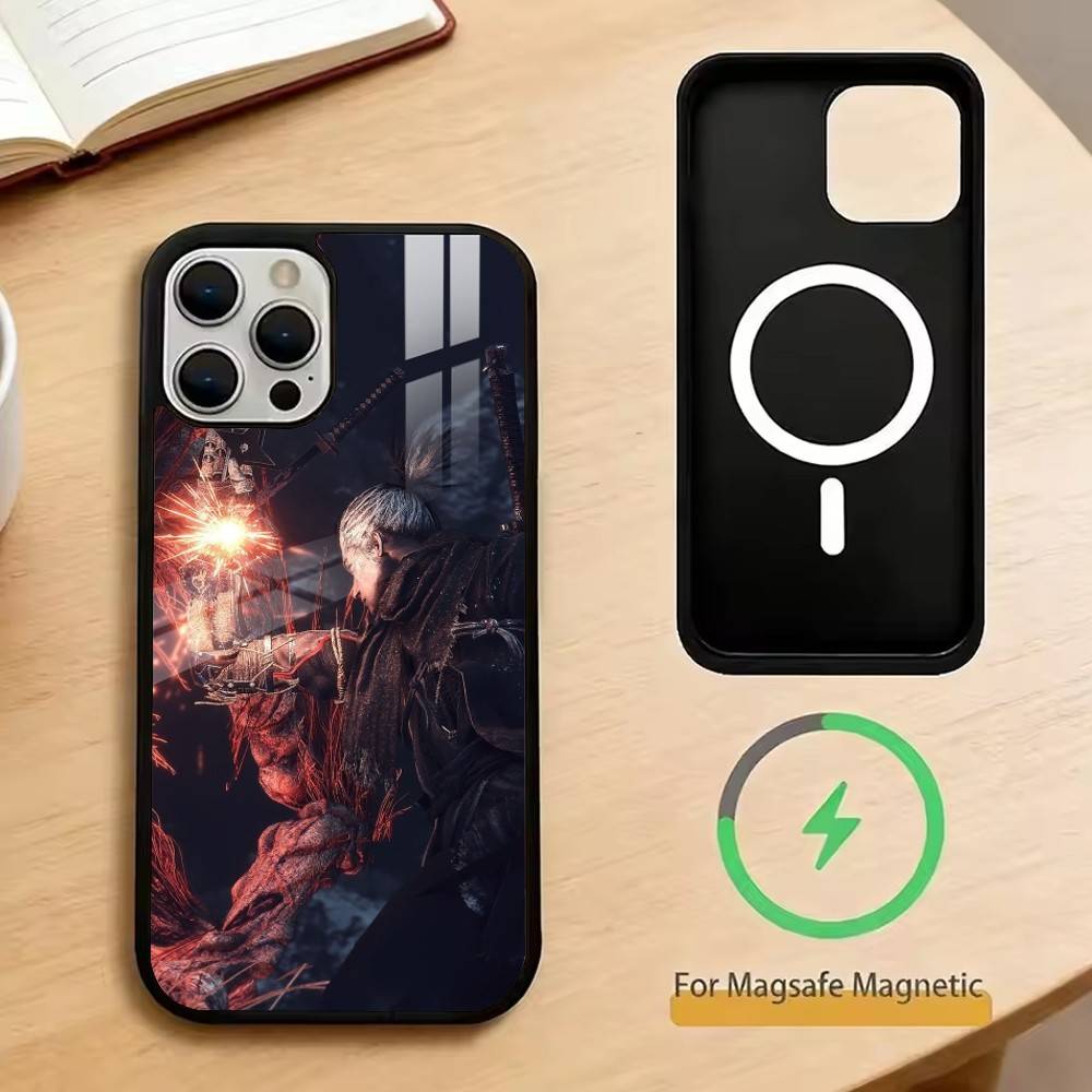 Sekiro Shadows Die Twice Phone Case For iPhone17,16,15,14,13,12,11 Plus,Pro Magnetic For Magsafe Wireless Charging