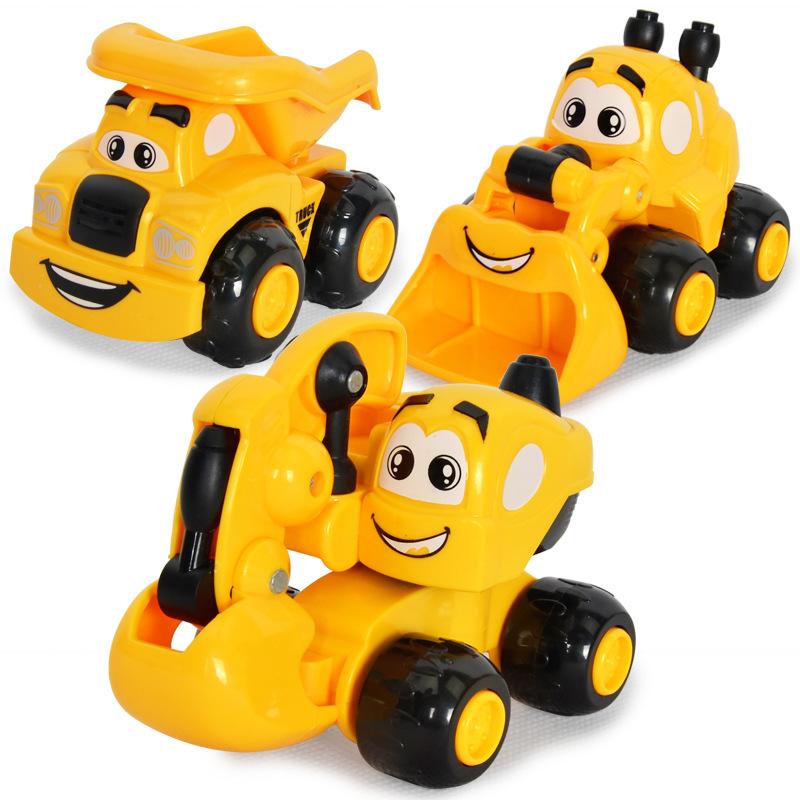 Mini Cartoon Toy Car, Sliding Construction Vehicle, Excavator Model Children'S Early Education Enlightenment Toy