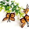 New 3D Printing Artificial Butterfly Flowers Multi-Bloom Pink Artificial Faux Plants Plastic Fake Flower Indoor Decoration