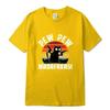 Camiseta de Hombre de Alta Calidad 100% Algodón Camiseta Fresca y Divertida con Estampado de Gato Camiseta Casual de Cuello Redondo Camiseta Holgada para Hombre Camisetas de Moda Tops