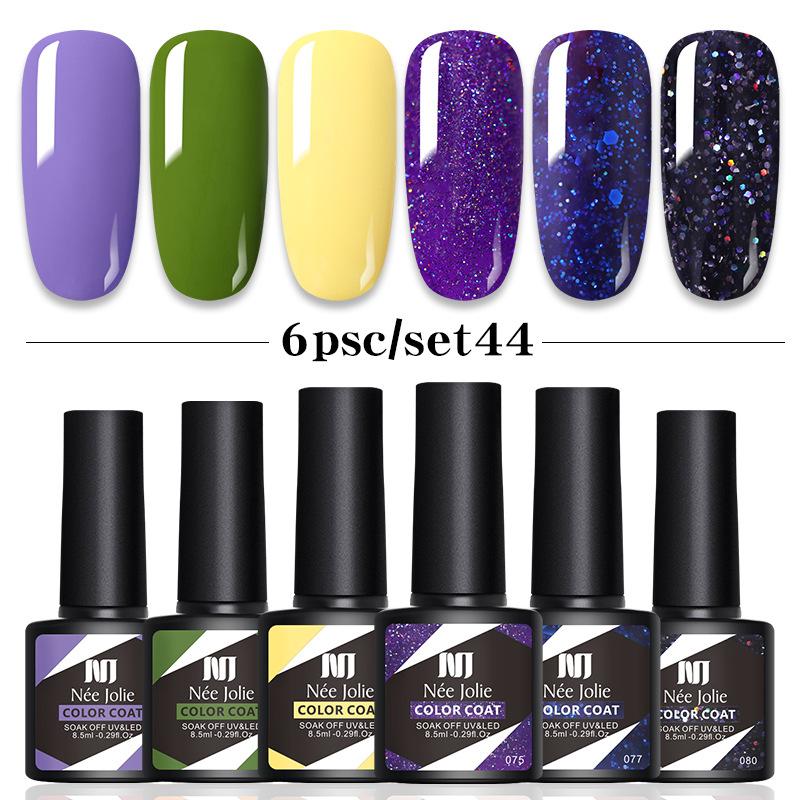 6-Color Nail Polish Glue Set, Popular Color Nail Glue, Phototherapy Nail Polish Glue Can Be Matched Arbitrarily.