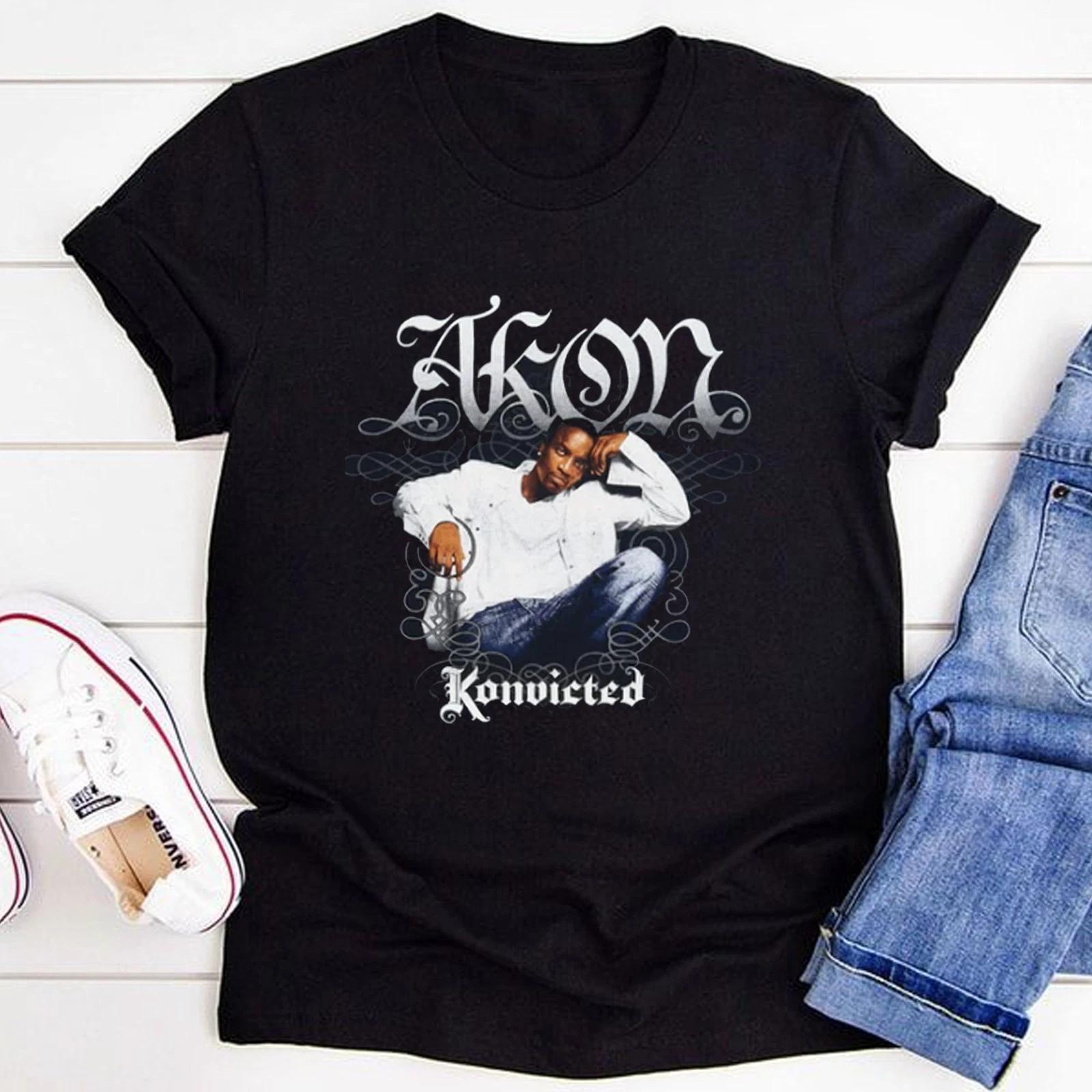 Retro Akon Konvicted Tee, Akon Rap Album T-shirt, Akon Rapper Tee for Fans XS