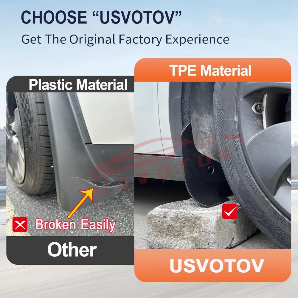Soft Mud Flaps for Tesla Model Y Juniper Model 3 2025 2026 Splash Guards Mudflap Fender No Drilling Mud Flap Protect Accessories