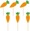Carrot Muffin Toppers Pickers 6 pcs