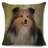 Shetland Sheepdog Cute Pet Animal Dog Printed Pillowcase Decor Cushion Cover for Sofa Home Car Polyester Pillow Case 45*45cm