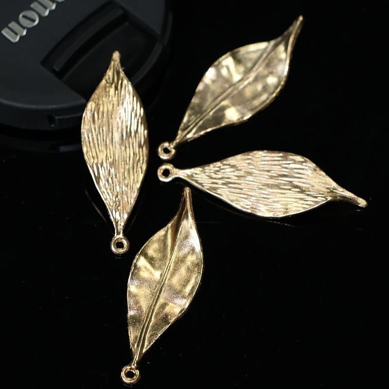 10 Stück antikes Gold DIY handgefertigter Brauthaarschmuck, Retro-Legierungsblätter, Anhänger, Haarnadeln, Accessoires, Materialien