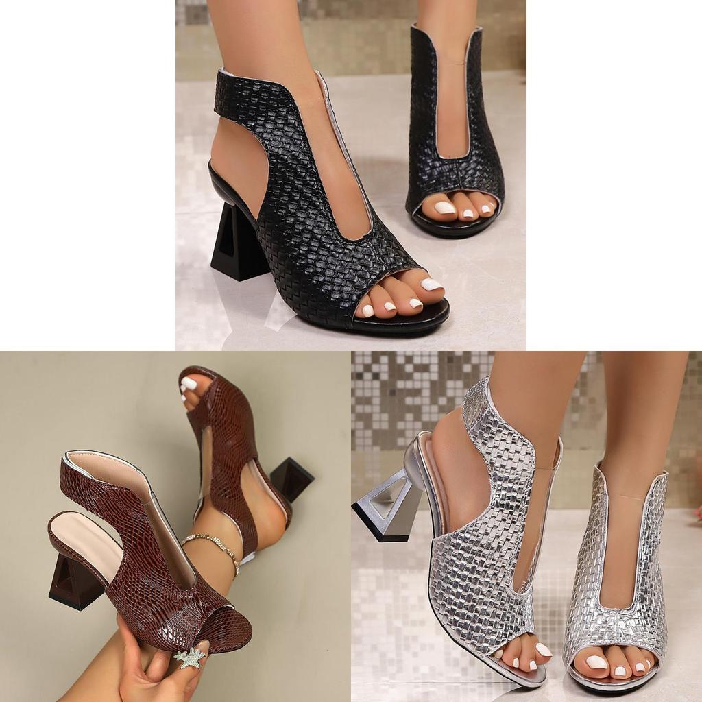 Romisch Summer Buckle High Heel Sandals With Rubber Sole For Women