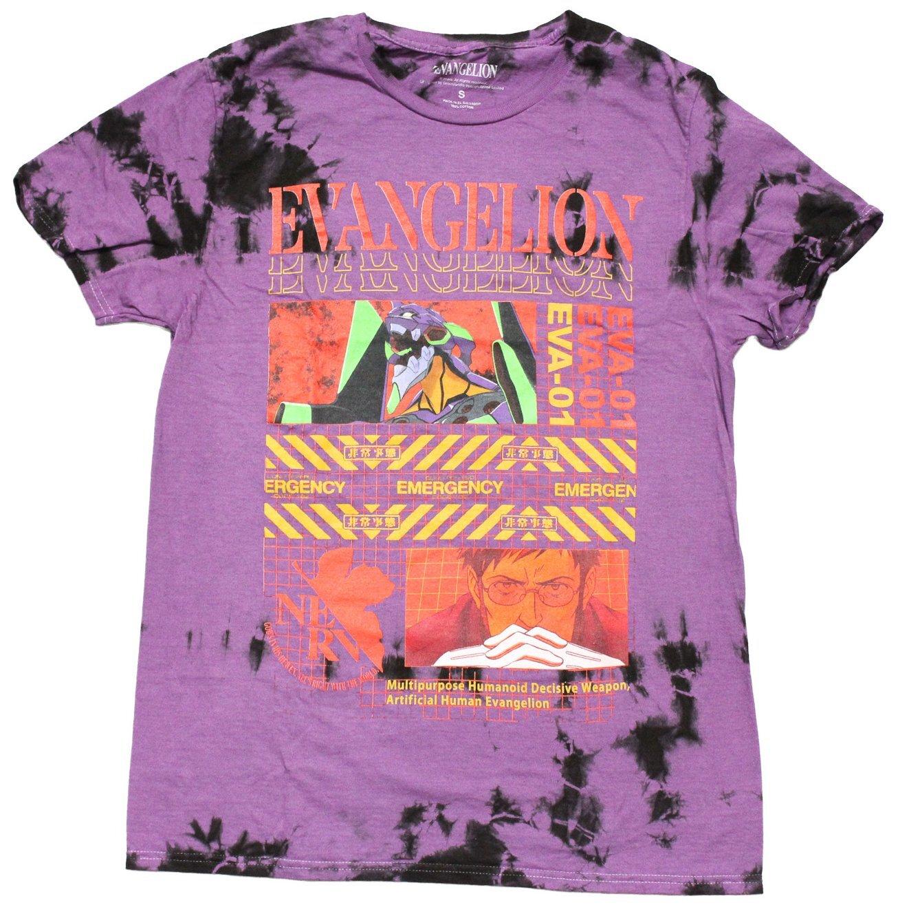 Evangelion New Adult T-Shirt - EVA-01 Hands Clasped Under Emergency Code XXXXL