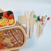 100PCS Cocktail Picks, Christmas Theme Disposable Fruit Tags, Bamboo Food Picks Toothpicks, for Fruits Desserts Cocktails Burgers