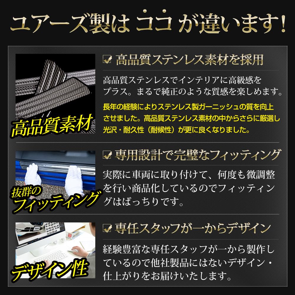 outer scuff plates with stainless steel and carbon fiber custom parts and accessories for dressing up your Suzuki Compatible with YOURS