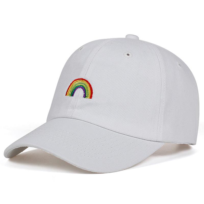 Rainbow Cap Cotton Baseball Cap for Men Women Adjustable Hip Hop Dad Hat