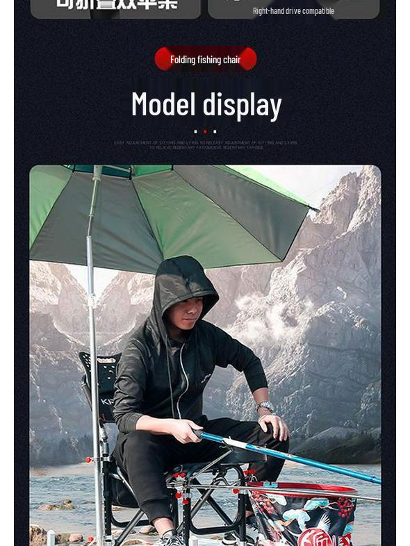Jiangshan Multifunctional Folding Fishing Chair - Portable Reclining All-Terrain Stool