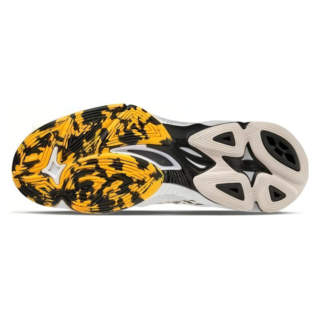 Mizuno Wave Lightning Z7 Mesh Shock Absorbing Non-Slip Durable Breathable Low-Top Training Shoes Unisex Sneakers White Black Yellow V1GA220008