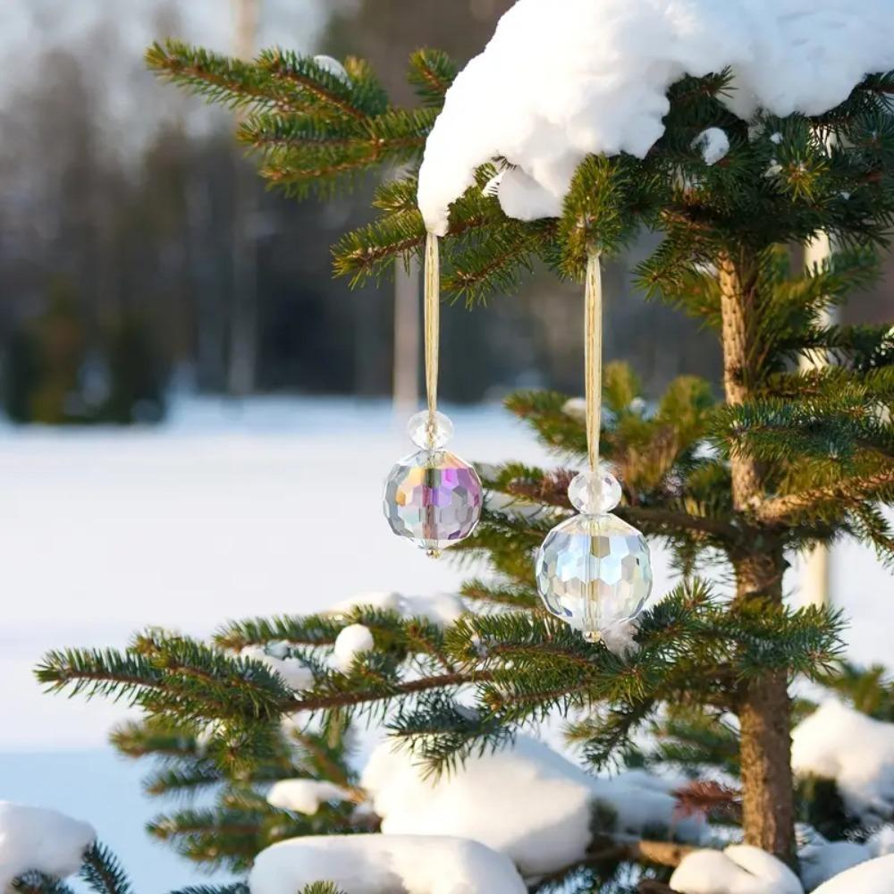 12Pcs/box 22mm Sun Catcher Colorful Christmas Tree Decoration Christmas Ball Ornaments  Wedding