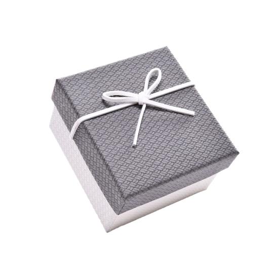 Rectangle Gift Box with Ribbon Bow Cushion Valentine's Day Bridesmaid Wedding Birthday Present Wrapping Box with Lid Portable Jewelry Packaging Box