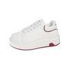 Soft Leather Love Little White Shoes Women's Shoes Spring 2025 New Thick-soled Heightening Leather Surface Color Matching Sports and Leisure Board Sho