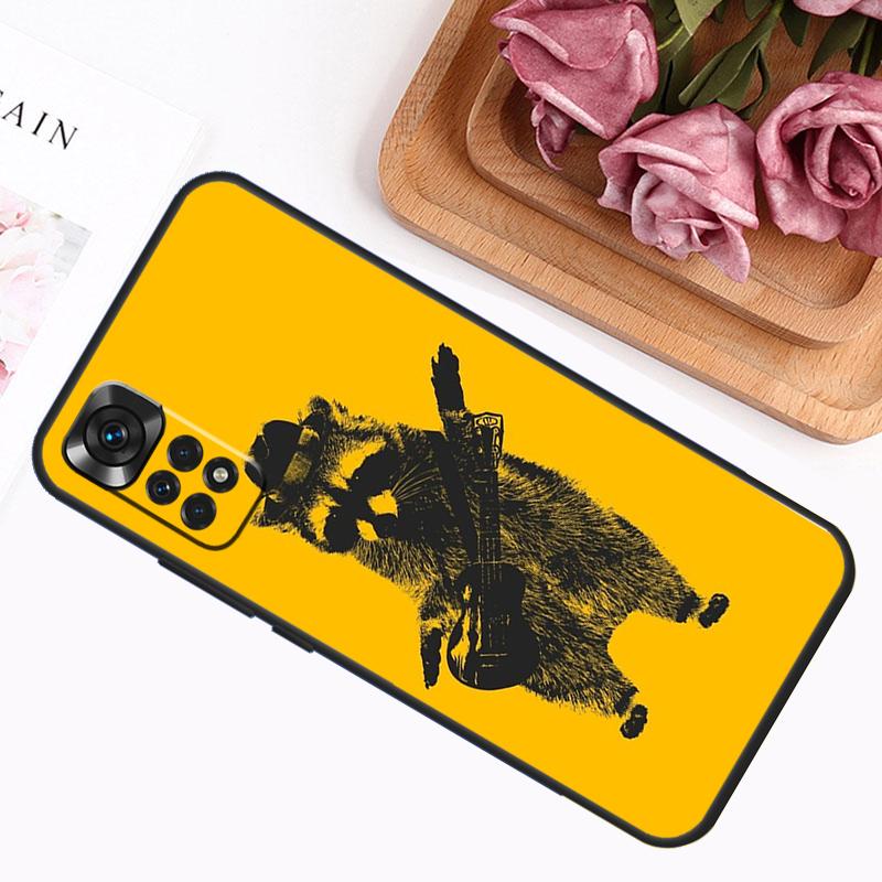 Cute Raccoon Case For Xiaomi Redmi Note 14 Pro 13 12 11 9 10 9S 10S 11S 12S Redmi 14C 13C 10C 12C Cover