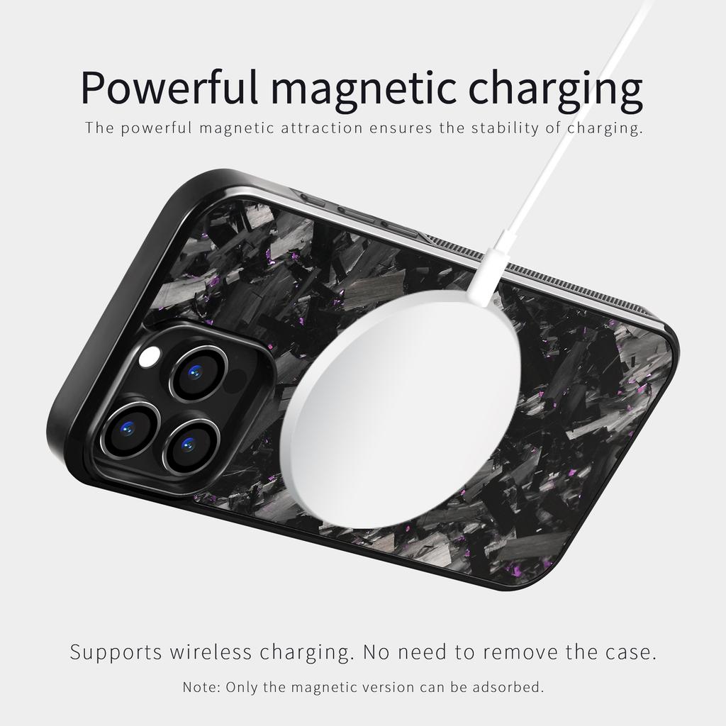 For iPhone 16 Pro Max Magnetic Case Large Texture Aramid Fiber + TPU Phone Cover