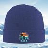 Ocean Scene Sailboat Palm Birds Sun Men Women Unisex Knitted Hat Beanie Pullover Cap Winter Thermal Warm Christmas Outdoor Cycli