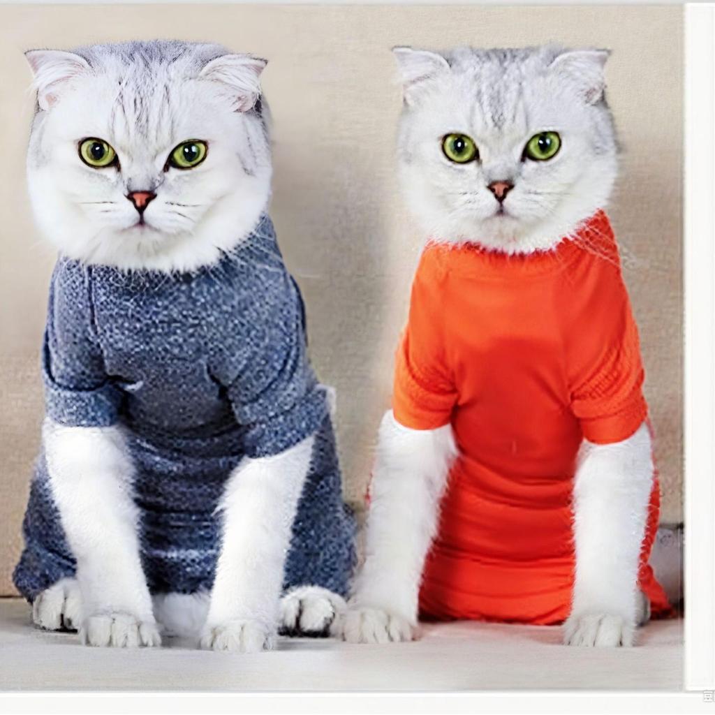 Top-Selling Four-Legged Cat Suit for Post-Op Recovery, Ideal for Female Cat Sterilization and Weaning with Anti-Shedding Feature