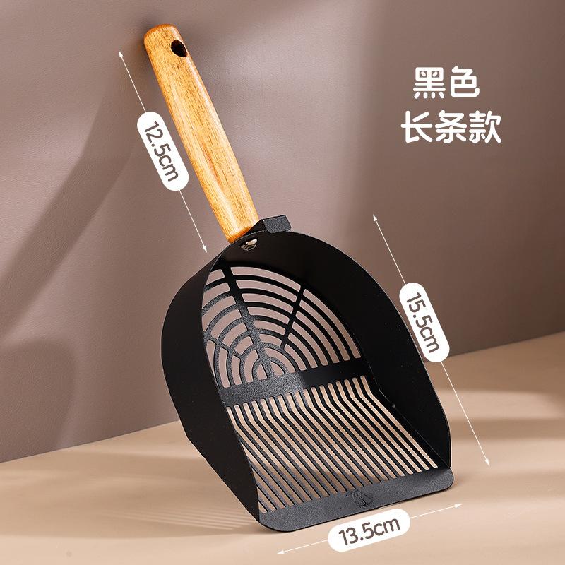 Stainless steel cat litter shovel tofu cat litter mixed cat litter shovel fine hole metal large mineral sand shovel feces artifact pet