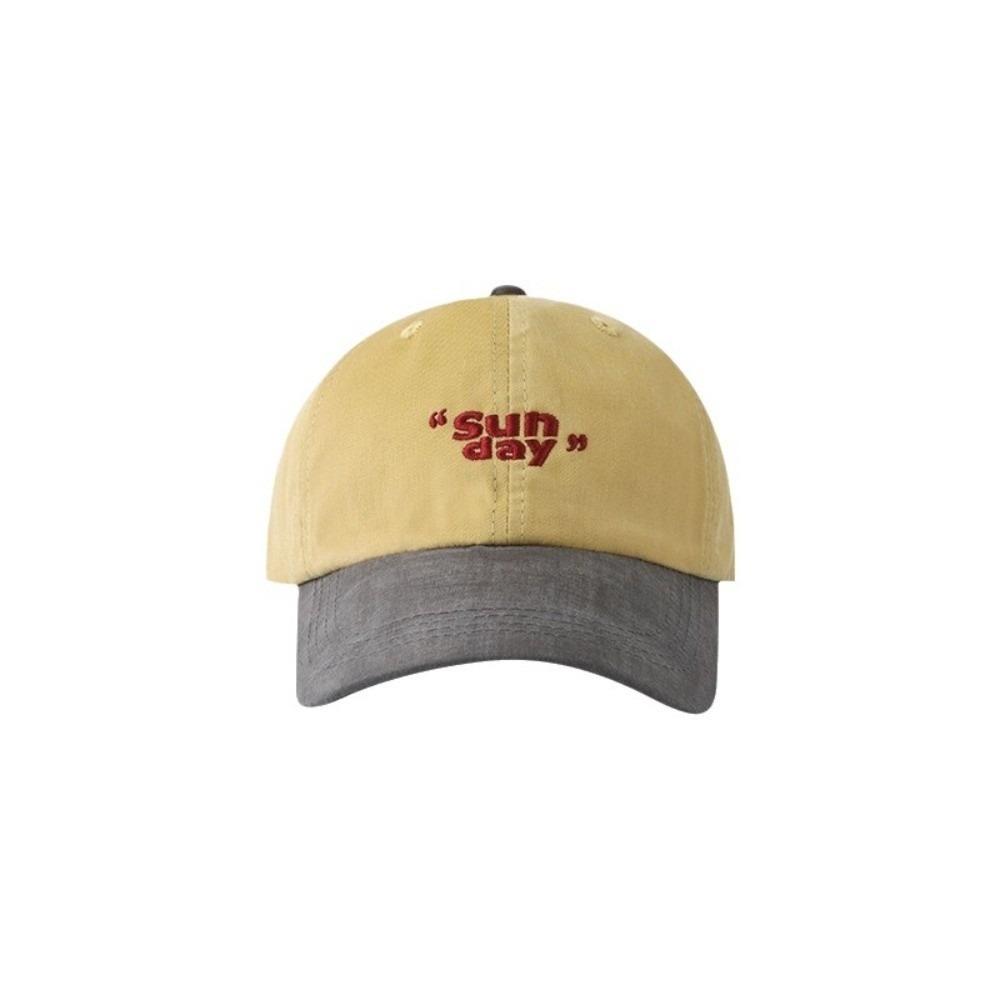 Cotton Vintage Baseball Cap Korean Style Teenagers Hat Retro Letter Embroidery Baseball Hat  Summer