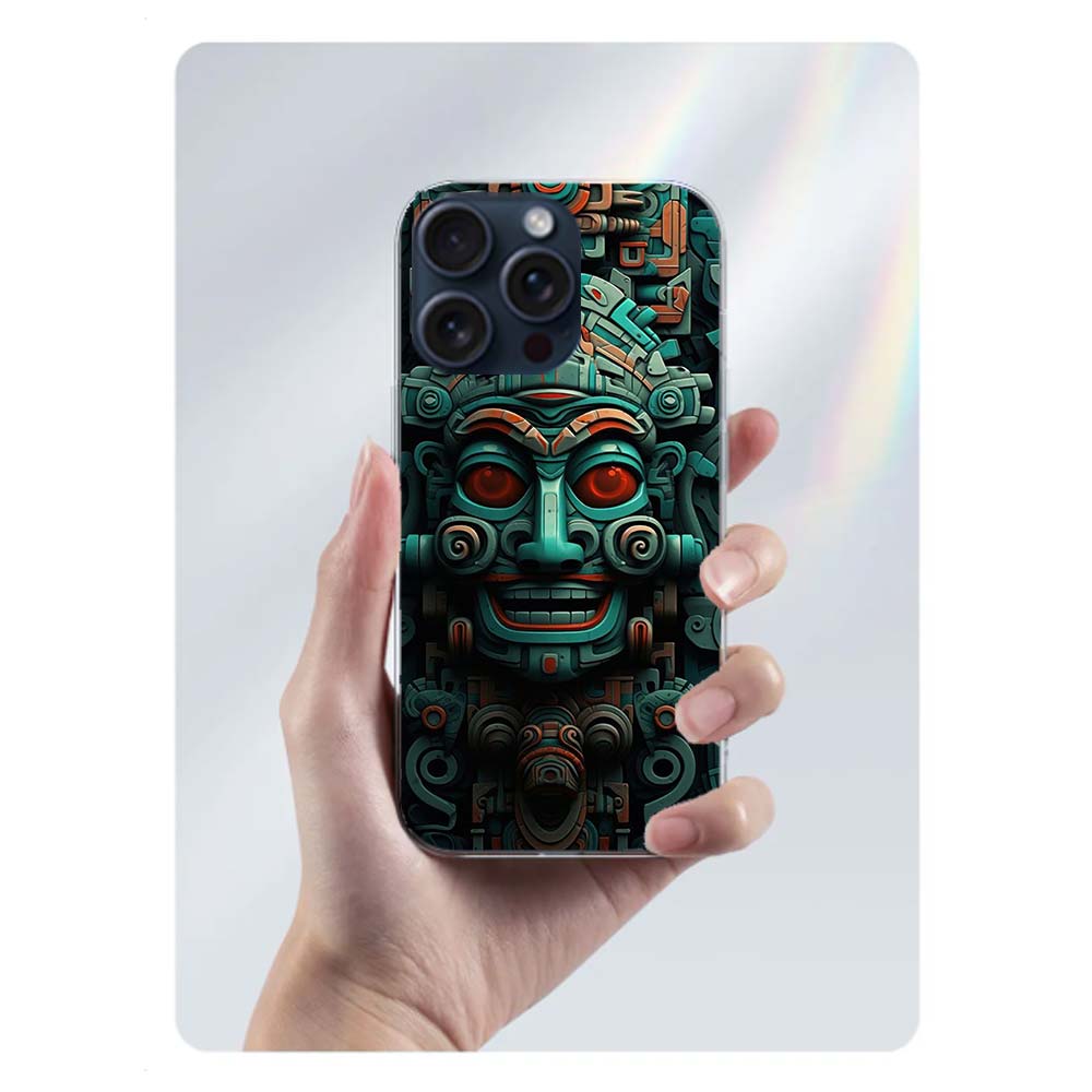 Aztec Maya Stone Capa Phone Case For Iphone 17 Air 16 Pro Max 15 12 Pro 14 Plus 17E 16E 11 13 Mini Cover Cases Fundas Cell Clear
