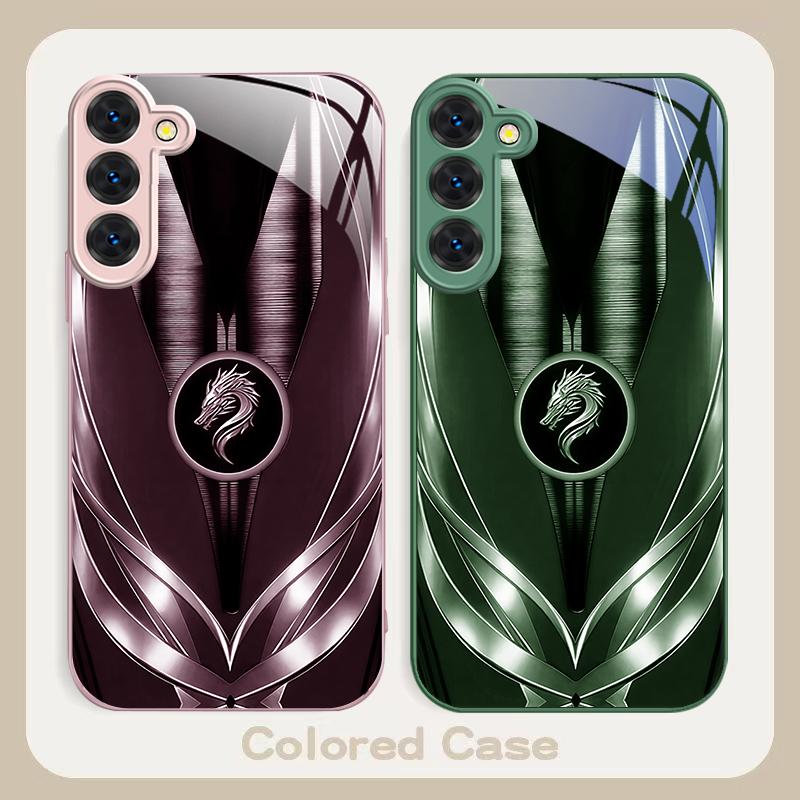 Golden dragon pattern gray For Samsung S26 S22 S8 9 10 S20 Ultra S21 Pro S22 Plus S23 FE S24Ultra S25 Edge S24+ Glass Phone Case