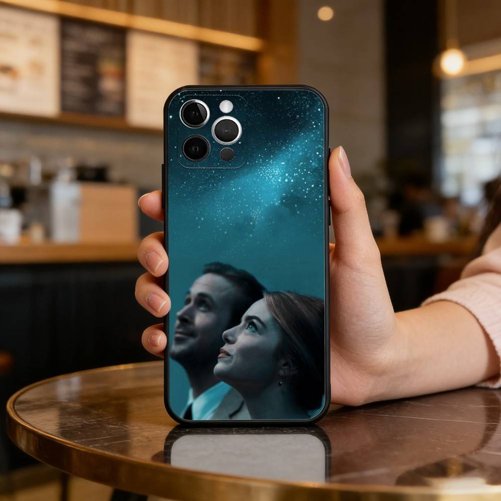 

F-Film La La Land Soft Silicone Black Cover,Phone Case For iPhone 17,16,15,14,13,12,11 Plus,Pro Max,XS iPhone17promax